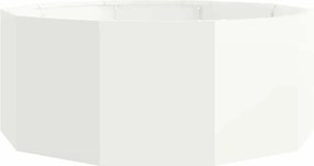 vidaXL Γλάστρα Λευκό 90 x 90 x 35 εκ Ατσάλι