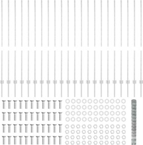 vidaXL Άγριος Φράκτης με Στηρίγματα 50 x 1,4 μ (Π x Υ)