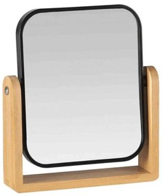 Καθρέπτης Επιτραπέζιος AH-BA23001 18x4,5x20cm Natural-Black Andrea House Μέταλλο,Bamboo