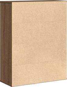 vidaXL Βιβλιοθήκη Καφέ Δρυς 60x24x76,5 εκ. από Επεξεργασμένο Ξύλο