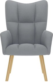 vidaXL Πολυθρόνα Relax Ανοιχτό Γκρι Υφασμάτινη