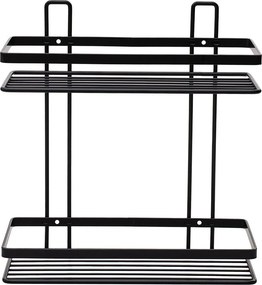 Ραφιέρα Μπάνιου Διπλή (25.1x12.5x27.2) Estia Elegant Black 02-8703