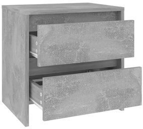 vidaXL Κομοδίνο Γκρι Σκυροδέματος 45 x 34,5 x 44,5 εκ. από Μοριοσανίδα