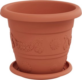 vidaXL Γλάστρες φυτών 6 pcs Κεραμιδί Ø 22 x 18 εκ Πλαστικό