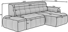 Γωνιακός καναπές Nerida-Mple-Δεξιά