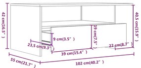 ΤΡΑΠΕΖΑΚΙ ΣΑΛΟΝΙΟΥ ΛΕΥΚΟ 102 X 55 X 42 ΕΚ. ΑΠΟ ΕΠΕΞΕΡΓ. ΞΥΛΟ 810917