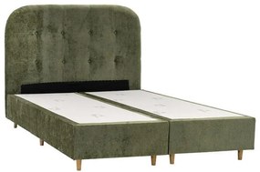 Επενδυμένο Κρεβάτι New Amsterdam Fylliana Λαδί Διπλό 160x200 εκ. 160x208x124 εκ.