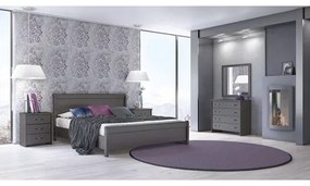 Savvidis Furniture Σετ Κρεβατοκάμαρας 5τμχ (κρεβάτι για στρώμα 90x190,2 κομοδίνα,τουαλέτα και καθρέφτης) N26 Βέγκε Μελαμίνη BEST-8080354