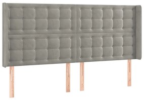 ΚΡΕΒΑΤΙ BOXSPRING ΜΕ ΣΤΡΩΜΑ &amp; LED ΑΝ.ΓΚΡΙ 160X200 ΕΚ. ΒΕΛΟΥΔΙΝΟ 3139811