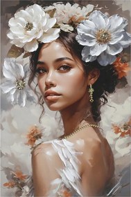 Πίνακας σε καμβά Lilibet Ι 3D Inart 60x2.5x90εκ