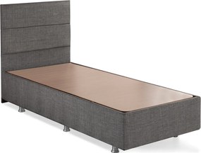 Single Mattress, Base &amp; Headboard Silver - Grey (100 x 200) Grey