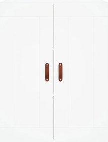 vidaXL Ντουλάπι Λευκό 69,5x34x180 εκ. από Επεξεργασμένο Ξύλο