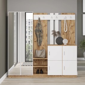 Έπιπλο Εισόδου Πεύκο Atlantic / Λευκό NOSULO 187,2x37,5x180
