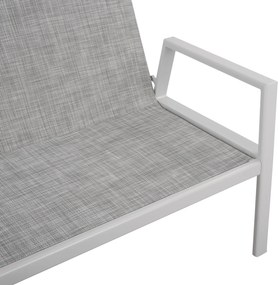ΚΑΝΑΠΕΣ ΔΙΘΕΣΙΟΣ ΑΛΟΥΜΙΝΙΟΥ TABBY HM5561.01 ΛΕΥΚΟΣ ΜΕ ΜΑΞΙΛΑΡΙΑ