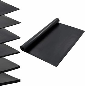 vidaXL Μάτ δαπέδου Μαύρο 1,2 x 5 μ Λάστιχο