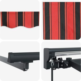 vidaXL Χειροκίνητο πλαίσιο τέντας με LED 3,5 x 2,5 μ