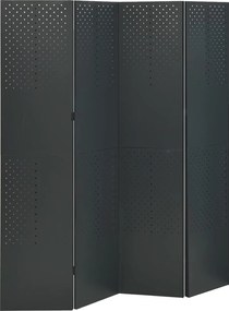 vidaXL Διαχωριστικά Δωματίου 2 τεμ 4 Πάνελ Ανθρακί 160x180εκ.  Ατσάλι
