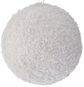 Χριστουγεννιάτικη Μπάλα Polyfoam Λευκή Glitter 12εκ. iliadis 83519