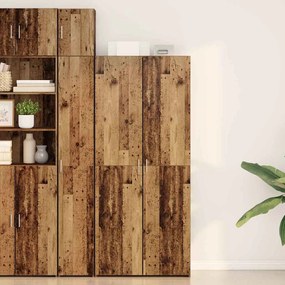 vidaXL Highboard Παλαιό ξύλο 40 x 42,5 x 185 εκ. Επεξεργασμένο ξύλο