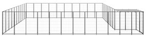 vidaXL Σπιτάκι Σκύλου Μαύρο 31,46 μ² Ατσάλινο