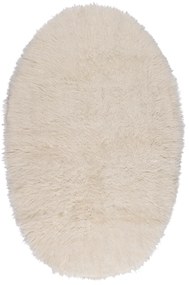 Οβάλ Χαλί (120x180) Βιοκαρπέτ Flokati Natural White 1700gsm