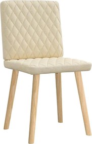 vidaXL Καρέκλες Τραπεζαρίας 2 τεμ. Κρεμ Υφασμάτινες