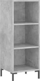 vidaXL Ντουλάπι Γκρι Σκυροδέματος 34,5x34x180 εκ. Επεξεργασμένο Ξύλο