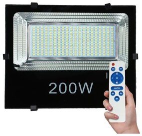 Ηλιακός Προβολέας LED SMD 200W 6000K IP65 Μαύρος 6435 Spotlight-6435-Μαύρο 6435