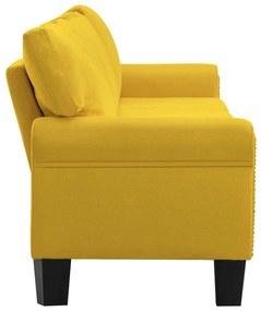 vidaXL Καναπές Κίτρινο 5θέσιος ύφασμα