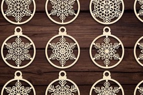 Intra απο ξύλο plywood 3mm-4mm πάχος Χριστουγεννιάτικο στολίδι Δίασταση 8x8 cm INTRAFABR-79666406