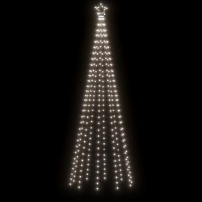 vidaXL Χριστουγεννιάτικο Δέντρο Κώνος 310 LED Ψυχρό Λευκό 100x300 εκ.
