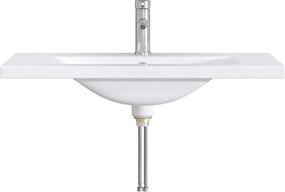 vidaXL Λεκάνη μπάνιου Χρωμέ 81 x 40 x 17,5 εκ. Μέταλλο