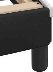 vidaXL Πλαίσιο Κρεβατιού Dover Μαύρο/Λευκό 120x200εκ Συνθ. Δέρμα