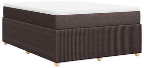 vidaXL Κρεβάτι Boxspring με Στρώμα Σκούρο Καφέ 160x200 εκ Υφασμάτινο