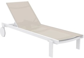 CASABLANCA ΞΑΠΛΩΣΤΡΑ WHITE/TAUPE ΑΛΟΥΜ-ΠΟΛ/ΝΙΟΥ