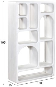 ΒΙΒΛΙΟΘΗΚΗ HANDYR HM9707 ΜΑΣΙΦ ΞΥΛΟ MANGO ΣΕ ΛΕΥΚΟ ΧΡΩΜΑ 100x35x165Yεκ.