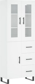 vidaXL Ντουλάπι Λευκό 69,5x34x180 εκ. από Επεξεργασμένο Ξύλο