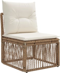 vidaXL Σετ Καναπέ Κήπου 6 τμχ. Μπεζ συνθετικό ρατάν