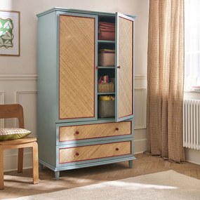 Ντουλάπα με 2 πόρτες από πλεκτό ρατάν, SIDORE