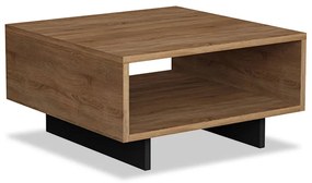 Τραπέζι σαλονιού Hola pakoworld φυσικό-ανθρακί 60x60x32εκ