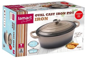Κατσαρόλα Oval Εμαγιέ 28x11.2cm 3.5lt Lamart IRON LT1305