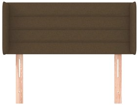 vidaXL Κεφαλάρι με Πτερύγια Σκούρο Καφέ 83x16x78/88 εκ. Υφασμάτινο