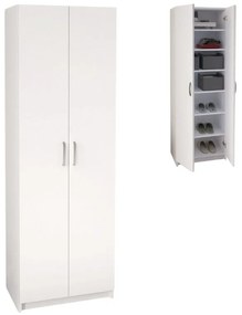 Παπουτσοθήκη Renso Megapap δίφυλλη χρώμα λευκό 59,8x37,8x178,5εκ.-GP041-0085,1