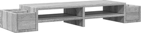 vidaXL Βάση Οθόνης με Αποθ. Γκρι Sonoma 100x27x15 εκ. Επεξεργ. Ξύλο