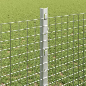 vidaXL Σιδερένιο πλέγμα με στήλη 25 x 1,2 μ (Υ x Ύψος)