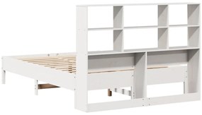 vidaXL Κρεβάτι Βιβλιοθήκη Χωρίς Στρώμα 120x190 εκ Μασίφ Ξύλο Πεύκου