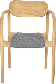 ΠΟΛΥΘΡΟΝΑ OSLO HM9636.08 ΞΥΛΟ TEAK ΦΥΣΙΚΟ &amp; ΣΧΟΙΝΙ--B’ΔΙΑΛΟΓΗΣ 55x54x80Yεκ.