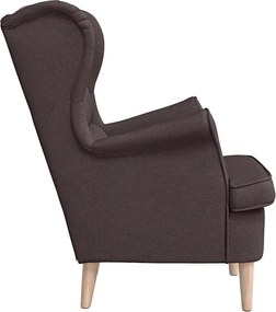 vidaXL πολυθρόνα σκούρο καφέ 74x84x100 cm ύφασμα