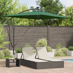 vidaXL Ομπρέλα Cantilever Banana Πράσινο 294 x 200 x 254 εκ.