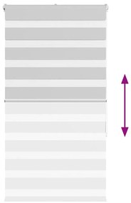 vidaXL Ζέβρα τυφλή Ανοιχτό Γκρι Πλάτος υφάσματος 65,9 εκ. Πολυεστέρας
